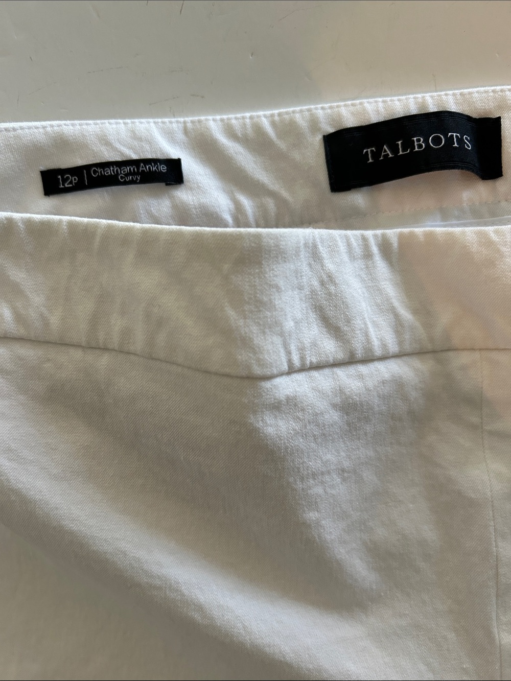 Talbots White Chatham Ankle Curvy Pants size 12P petite - Picture 4 of 9